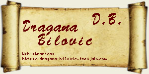 Dragana Bilović vizit kartica